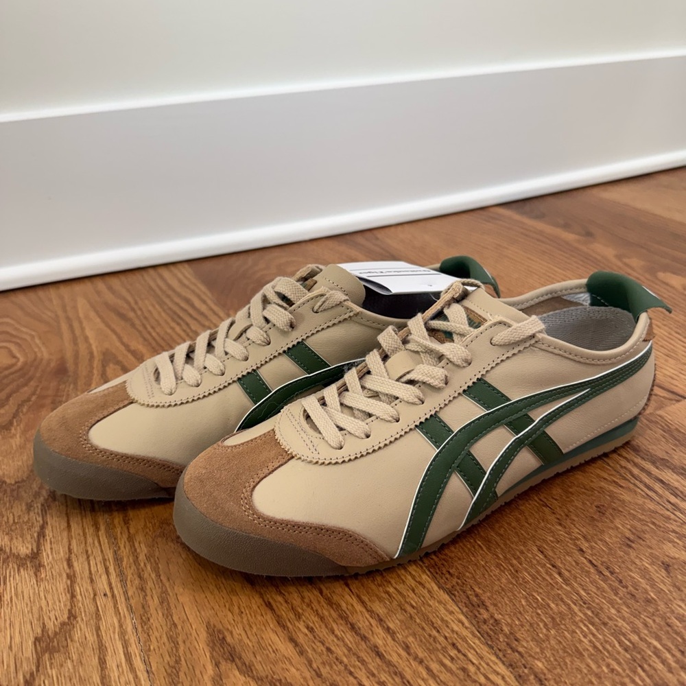 Onitsuka Tiger Tan and Green Mexico 66 brand new with tag, size US 8 (Euro 41.5)